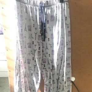 Paris Theme Pajama Pants